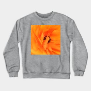 Orange Poppy Flower Crewneck Sweatshirt